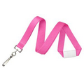 Blank Neon Nylon Badge Lanyard w/Metal J-Hook (PINK) Breakaway